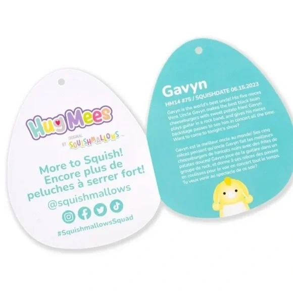 Squishmallows HugMees “Gavyn” the Yellow Donkey - Picture 4 of 4